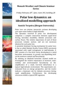 Vortices / Baroclinity / Cyclogenesis / Cyclone / Polar low / Low-pressure area / Meteorology / Atmospheric sciences / Atmospheric dynamics