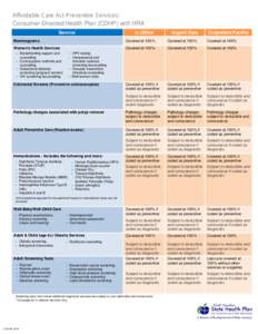 Health economics / Co-insurance / Deductible / Preventive medicine / DPT vaccine / Mammography / Pertussis / Gestational diabetes / DTAP / Medicine / Health / Cancer screening