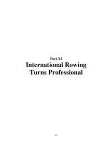 Part XI  International Rowing