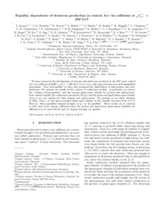 Rapidity dependence of deuteron production in central Au+Au collisions at 200 GeV √  sNN =