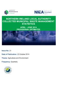 Northern Ireland Local Authority Collected Municipal Waste Management Statistics