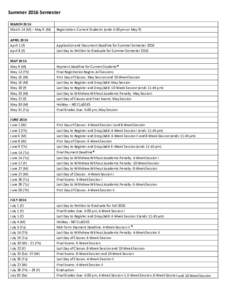 Academic term / Cal / Final examination / Invariable Calendar