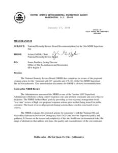 National Remedy Review Board Recommendations for the Otis MMR Site