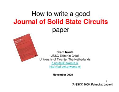 Microsoft PowerPoint - How to write JSSC paper-v3.ppt