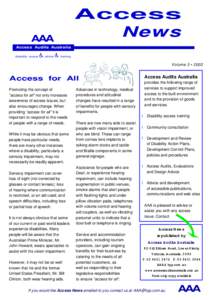 Acce ss New s AAA Access Audits Australia disability access