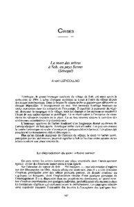 La mort des arbres à Sob, en pays Serrer (Sénégal)