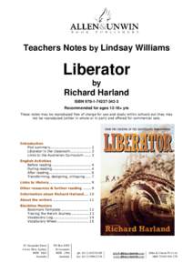 B O O K  P U B L I S H E R S Teachers Notes by Lindsay Williams