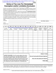 Print Form  To enter data, tab through the fields or click on the next field you want to go to. DR-453 To print a blank form, click on the 