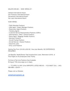 Aircraft ground handling / Baggage handler / Luggage / Flight attendant / Philadelphia International Airport / Aviation / Transport / Pennsylvania / US Airways