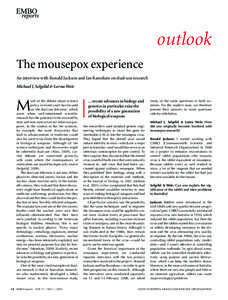 outlook outlook The mousepox experience An interview with Ronald Jackson and Ian Ramshaw on dual-use research Michael J. Selgelid & Lorna Weir
