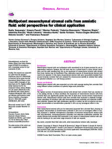 ORIGINAL ARTICLES  Multipotent mesenchymal stromal cells from amniotic