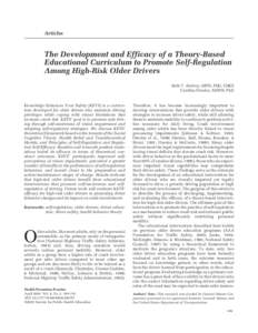 Ethology / Self-efficacy / Traffic collision / Health belief model / Transtheoretical model / Social cognitive theory / Behavior change / Efficacy / Driving / Behavior / Mind / Health