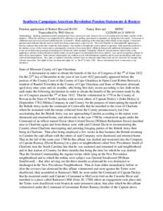 Affidavit / Evidence law / Notary / Griffith Rutherford / William Richardson Davie / William Lee Davidson / Charlotte /  North Carolina / Militia / North Carolina / Legal documents / Military personnel