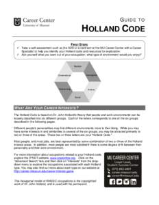 GUIDE  TO HOLLAND CODE FIRST STEPS