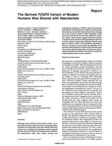 Recent single origin hypothesis / Molecular biology / Human evolution / FOXP2 / Ancient DNA / Jean-Jacques Hublin / Neanderthal / Mitochondrial Eve / Polymerase chain reaction / Biology / Genetics / Genetic genealogy