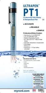 ULTRAPEN ™  PT1 Conductivity/TDS/Salinity