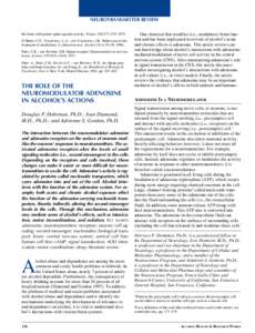 NEUROTRANSMITTER REVIEW the brain with potent opiate agonist activity. Nature 258:577–579, 1975. O’BRIEN, C.P.; VOLPICELLI, L.A.; AND VOLPICELLI, J.R. Naltrexone in the treatment of alcoholism: A clinical review. Alc