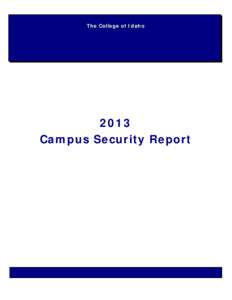 The College of Idaho[removed]Campus Security Report  The College of Idaho