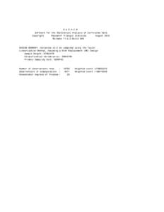 S U D A A N Software for the Statistical Analysis of Correlated Data Copyright Research Triangle Institute August 2012 Release[removed]Build 308