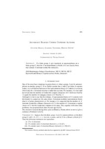491  Documenta Math. Invariant Blocks Under Coprime Actions ¨th1