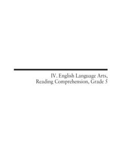 MCAS 2011 Grade 5 English Language Arts Released Item Document