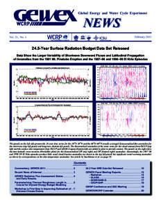 Global Energy and Water Cycle Experiment  NEWS February 2011
