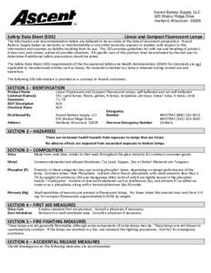 Material Safety Data Sheet