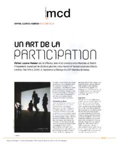 [RLH] Moulon, Dominique. “L´Art de la Participation.” MCD. Issue 60, Sept.-Oct. 2010: [removed]Print (français) [RLH] Moulon, Dominique. “L´Art de la Participation.” MCD. Issue 60, Sept.-Oct. 2010: [removed]Print