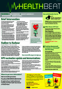 Advertisement  THIS EDITION: BRIEF INTERVENTION HADLOW TO HARBOUR 2015 n  n