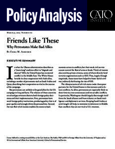 Friends Like These: Why Petrostates Make Bad Allies