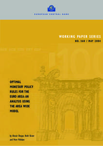 Optimal monetary policy rules for the euro area: an analysis using the area wide model