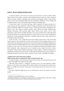 Section 2  Resource problems and Japan’s action As stated in Chapter 1, the recent rise in resource prices has become a focus of attention. While higher resource prices promote economic growth through increased exports