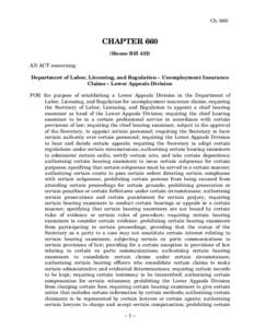 Ch[removed]CHAPTER 660 (House Bill 432) AN ACT concerning Department of Labor, Licensing, and Regulation – Unemployment Insurance