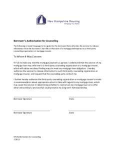 Microsoft Word - Borrower Counseling Form
