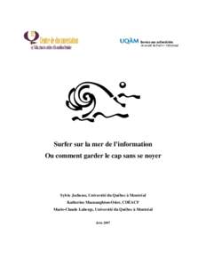 Surfer sur la mer de l’information, Ou comment garder le cap sans se noyer : les pratiques informationnelles des groupes de femmes dans la société de l’information : rapport de recherche-action sur les besoins et l