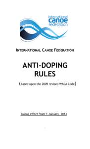 Microsoft Word - ICF Anti-Doping Rules based upon the 2009 revised WADA Code