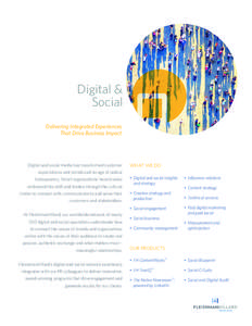 Crisis Management Digital & Social Delivering Integrated Experiences