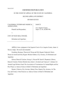 FiledCERTIFIED FOR PUBLICATION IN THE COURT OF APPEAL OF THE STATE OF CALIFORNIA SECOND APPELLATE DISTRICT DIVISION SEVEN