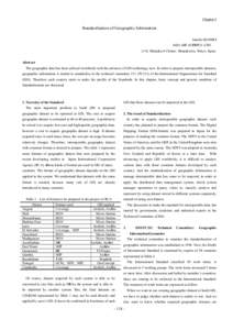 Chapter 3  Standardization of Geographic Information Junichi KOSEKI ASIA AIR SURV EY