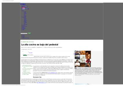 La alta cocina se baja del pedestal en El Viajero de ELPAÍS.com