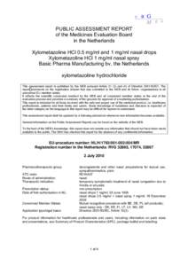 Pharmacology / Xylometazoline / Chemistry / Nasal spray / Topical decongestants / Medicine / Imidazolines