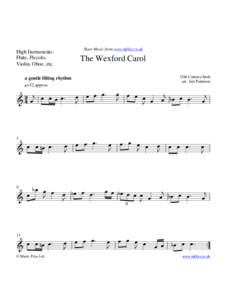Sheet Music from www.mfiles.co.uk  High Instruments: Flute, Piccolo, Violin, Oboe, etc.