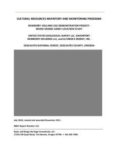 Geothermal energy / Cascade Volcanoes / AltaRock Energy / Renewable energy in the United States / Newberry Volcano / Deschutes National Forest / Bend /  Oregon / Paulina / Deschutes County /  Oregon / Geology / Volcanology / Volcanism