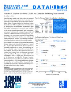 Law / Childhood / Criminal records / Juvenile court / Juvenile delinquency / Crime in the United States / Uniform Crime Reports / Federal Bureau of Investigation / Minor / Crime / Criminology / Law enforcement