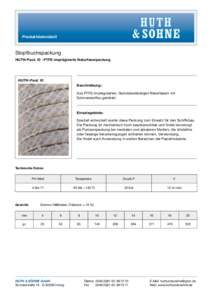Produktdatenblatt  Stopfbuchspackung HUTH-Pack 10 · PTFE-imprägnierte Naturfaserpackung  HUTH-Pack 10