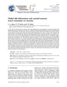 Article Volume 11, NumberDecember 2010 Q12006, doi:2010GC003301 ISSN: 1525‐2027