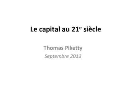 Public Economics: Tax & Transfer Policies  (Master PPD & APE, Paris School of Economics) Thomas Piketty Academic year[removed]