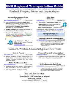 Concord Coach Lines / Portland International Jetport / Greyhound Lines / Trailways Transportation System / Downeaster / Manchester-Boston Regional Airport / Portland Transportation Center / Portland /  Maine / Manchester /  New Hampshire / Transportation in the United States / Rail transportation in the United States / Transportation in Boston /  Massachusetts
