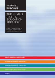 THE HUMAN RIGHTS EDUCATION TOOLBOX A PRACTITIONER’S GUIDE TO PLANNING AND MANAGING