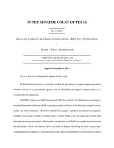 IN THE SUPREME COURT OF TEXASNO